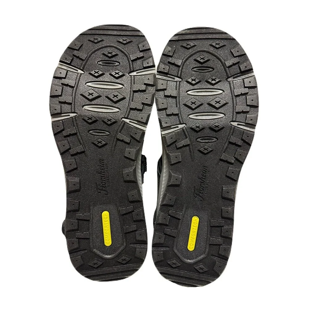 NEW Florsheim Mens Size 14 Tread Lite Black Leather Cushioned River Sport Sandal